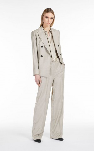 BEIGE MaxMara Wool Flannel Suit | MMR593494