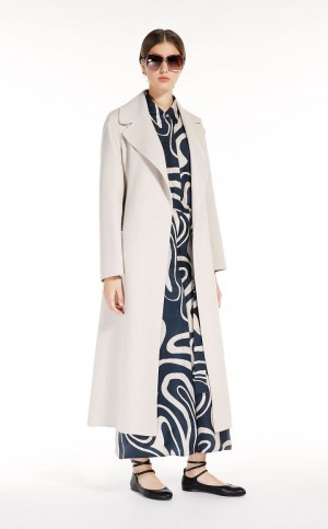 BEIGE MaxMara Wool Robe Coats | MMR593917