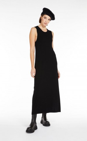 BLACK MaxMara A-line Knitted Dresses | MMR593293