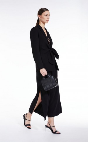 BLACK MaxMara Cady With Bow Jackets | MMR594068