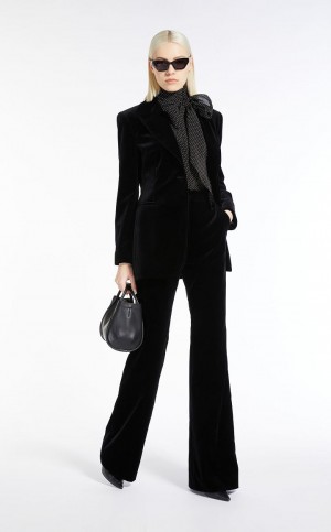 BLACK MaxMara Cotton Velvet Suit | MMR593499