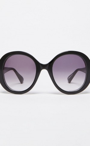 BLACK MaxMara Oversized Round Sunglasses | MMR594303