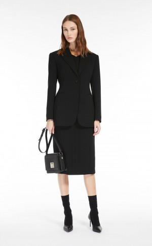 BLACK MaxMara Single-breasted Cady Suit | MMR593521