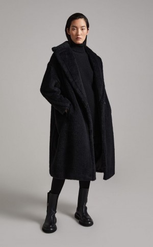 BLACK MaxMara Teddy Bear Icon Coats | MMR593877