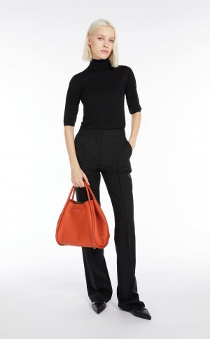 BLACK MaxMara Wool And Mohair Trousers | MMR593741