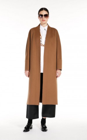 BROWN BRONZE MaxMara Wool Robe Coats | MMR593937