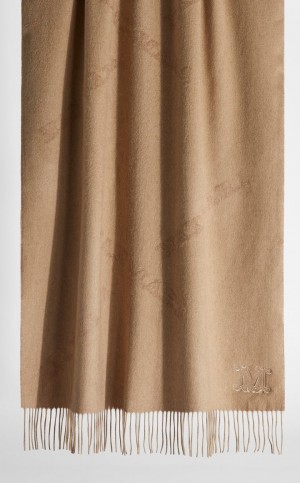 CAMEL MaxMara Cashmere Stole Scarves | MMR594258