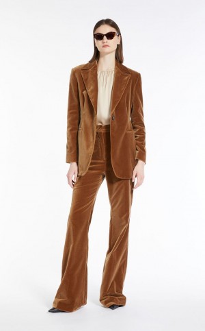 CAMEL MaxMara Cotton Velvet Suit | MMR593500