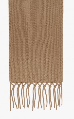 CAMEL MaxMara In Wool Yarn Scarves | MMR594263