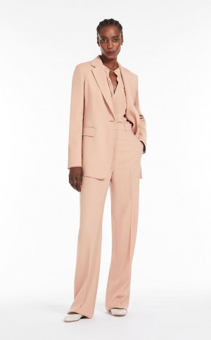 CAMEL MaxMara Single-breasted Wool Suit | MMR593530