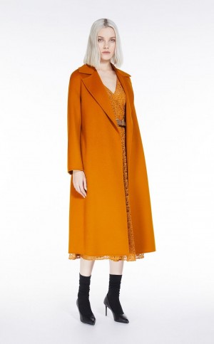 CARAMEL MaxMara Wool And Cashmere Robe Coats | MMR593869