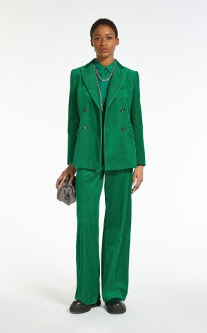 EMERALD MaxMara Cotton Velvet Trousers | MMR593824