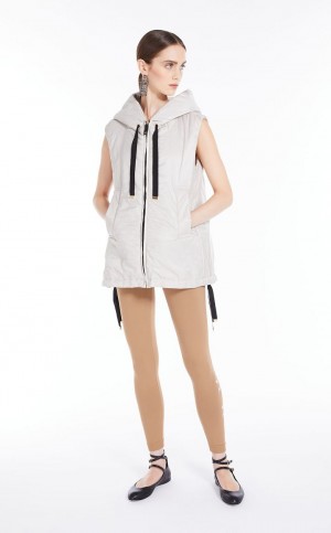 ICE MaxMara Water-resistant Technical Canvas Gilet Padded | MMR593997