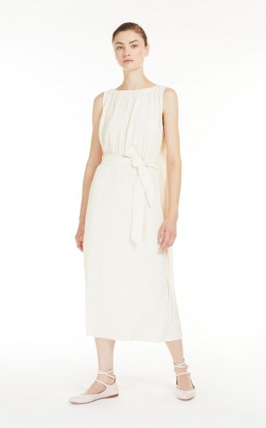 IVORY MaxMara Stretch Jersey Tunic Dresses | MMR593310