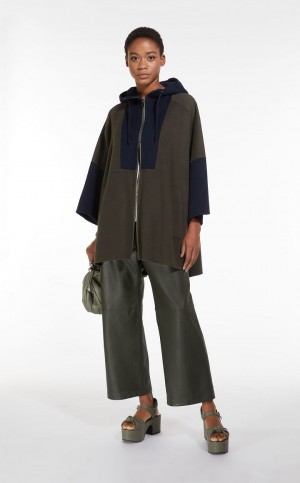 KAKI MaxMara Oversized Jacket In Wool Coats | MMR593907