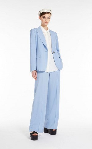 LIGHT BLUE MaxMara Wool 3 Suit | MMR593488