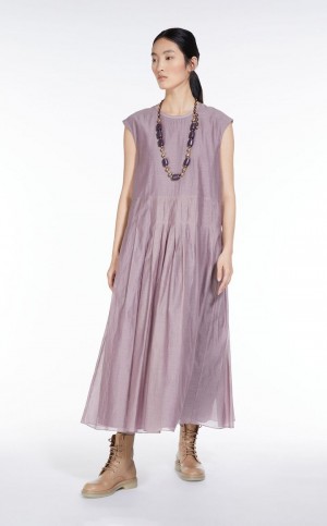 LILAC MaxMara Cotton And Silk Voile Dresses | MMR593400