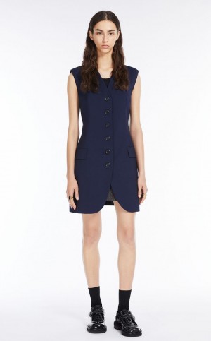 MIDNIGHTBLUE MaxMara Long Waistcoat Suit | MMR593512