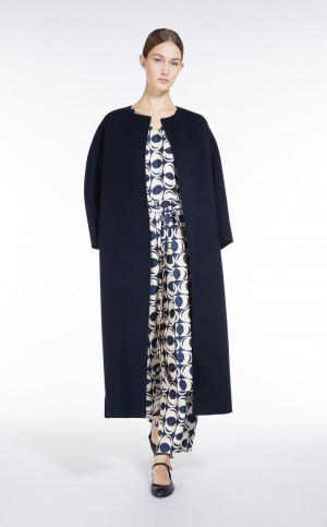 MIDNIGHTBLUE MaxMara Long Wool Coats | MMR593897