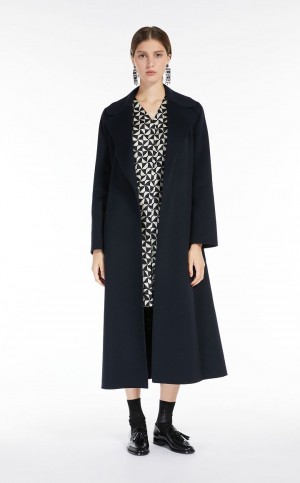 MIDNIGHTBLUE MaxMara Wool Robe Coats | MMR593842