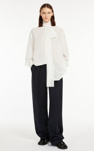 MILK MaxMara Sash-adorned Silk Blouses | MMR593568