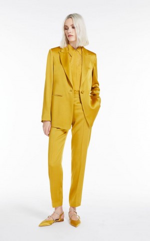 OCHRE MaxMara Envers Satin Blazers | MMR594040