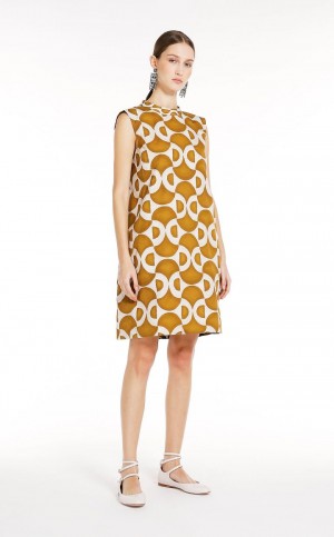 OCHRE MaxMara Reversible Printed Poplin Dresses | MMR593406