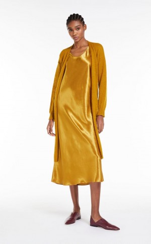 OCHRE MaxMara Satin Dresses | MMR593347