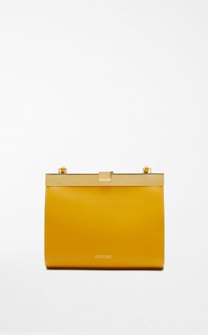 OCHRE MaxMara Small Leather Lizzie Sportmax Bag | MMR594184