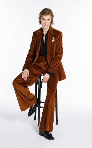 ORANGE MaxMara Soft Velvet And Cashmere Trousers | MMR593797