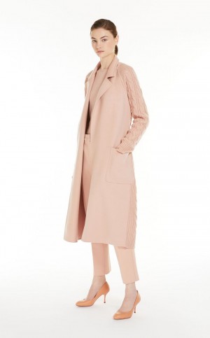 PINK MaxMara Cashmere And Wool Robe Coats | MMR593901