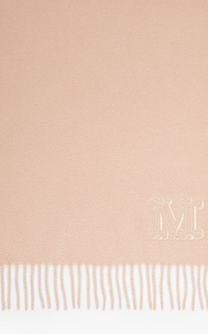 PINK MaxMara Cashmere Stole With Embroidery Scarves | MMR594269