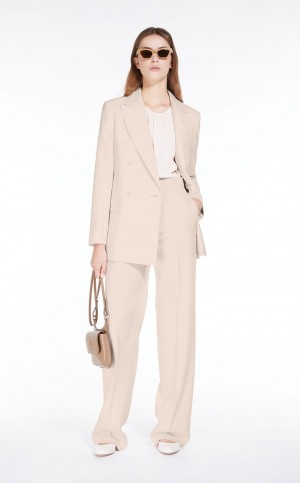 POWDER MaxMara Long Wool Crepe Suit | MMR593526