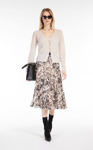 POWDER MaxMara Pleated Printed Tulle Skirts | MMR593680