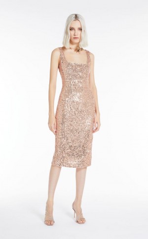 POWDER MaxMara Sequinned Sheath Dresses | MMR593332