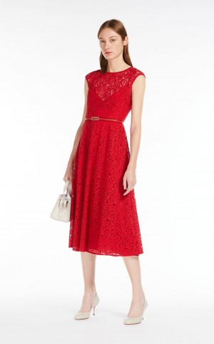 RED MaxMara Feminine Lace Dresses | MMR593390