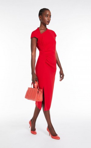 RED MaxMara Long Cady Dresses | MMR593343