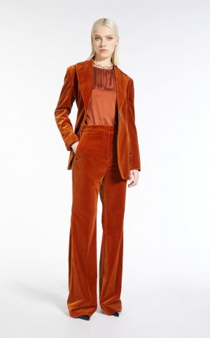 RUST MaxMara Cotton Velvet Blazers | MMR594076