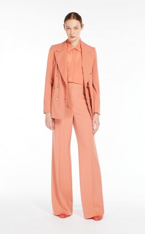 SALMON MaxMara Silk Georgette Blouses | MMR593590