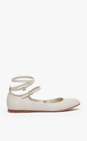 SAND MaxMara Nappa Leather Ballet Flat Shoes | MMR594225