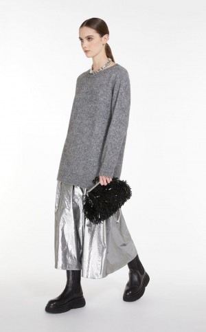 SILVER MaxMara Full In Taffeta Skirts | MMR593729