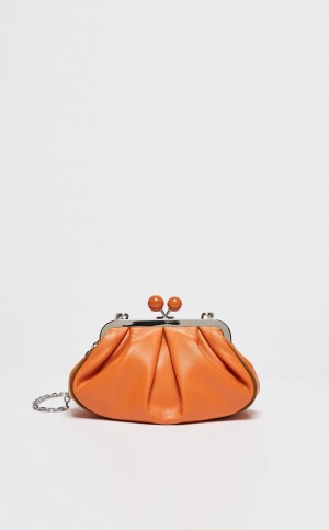 TANGERINE MaxMara Nappa Leather Pasticcino Weekend Bag | MMR594161