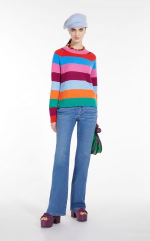 TANGERINE MaxMara Striped Cashmere Knitwear | MMR593452