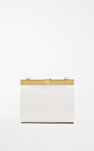 WHITE MaxMara Small Leather Lizzie Sportmax Bag | MMR594185