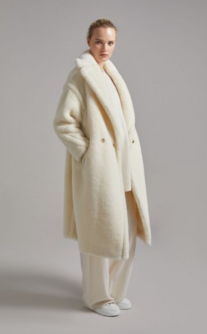 WHITE MaxMara Teddy Bear Icon Coats | MMR593881