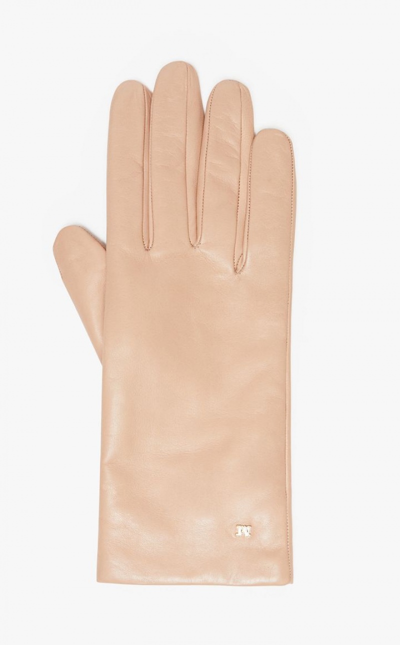 ANTIQUE ROSE MaxMara Nappa Leather Gloves | MMR594233