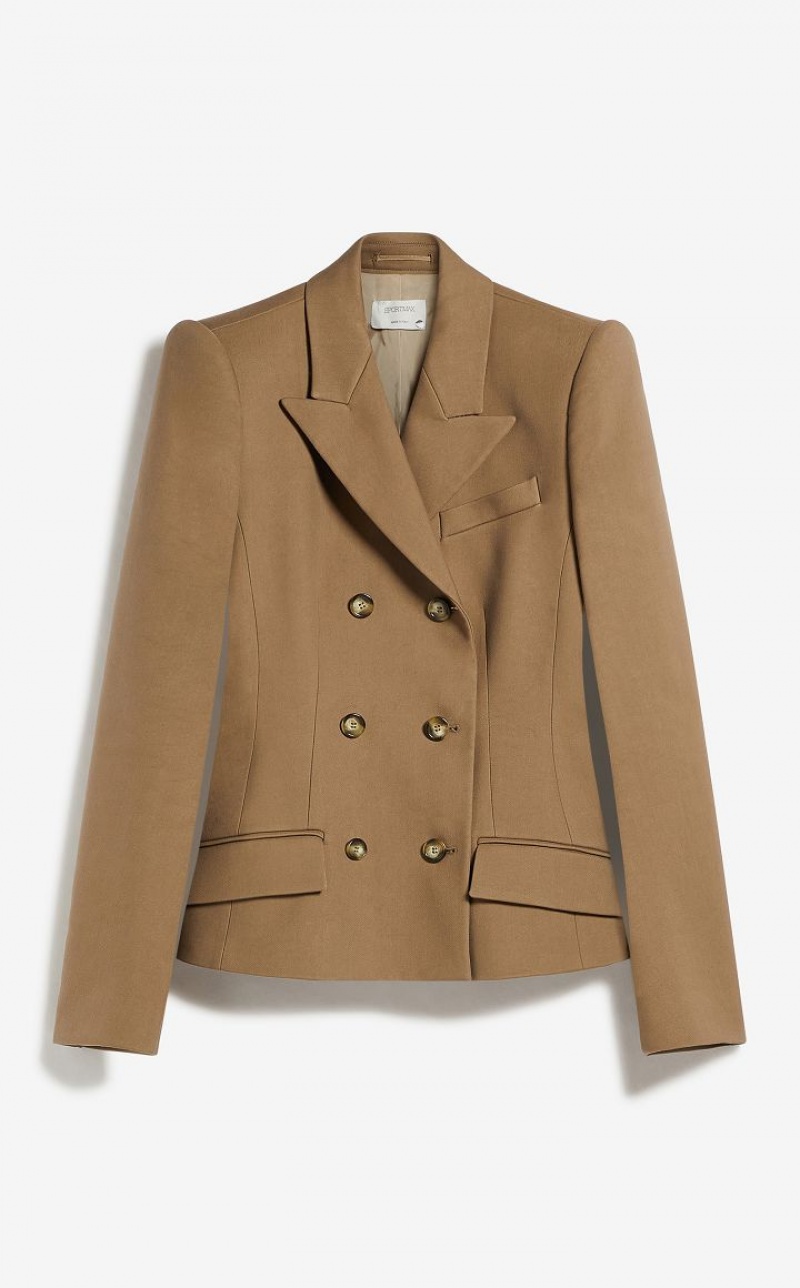 BEIGE MaxMara Slim-fit Double-breasted Blazers | MMR594064