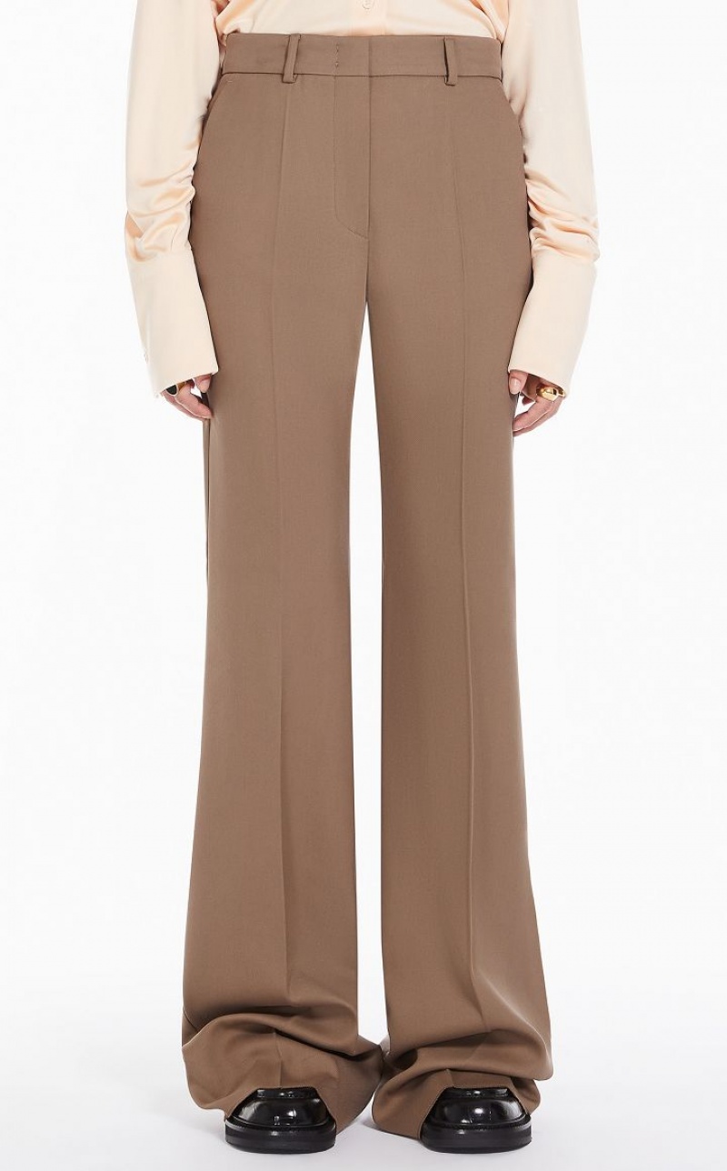 BEIGE MaxMara Wide-leg Trousers | MMR593815