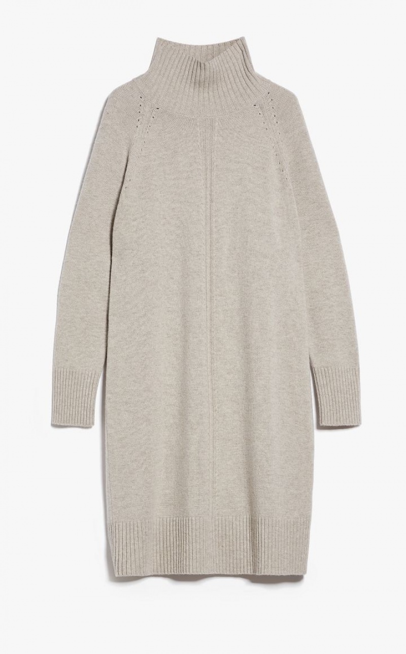 BEIGE MaxMara Wool And Cashmere Yarn Dresses | MMR593298