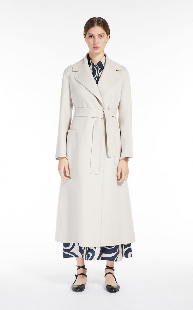 BEIGE MaxMara Wool Robe Coats | MMR593917